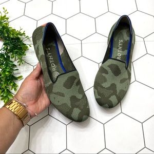 ROTHY'S Olive Camo Knit RETIRED Flats Round Toe Sz 8 Womens Shoes Loafers